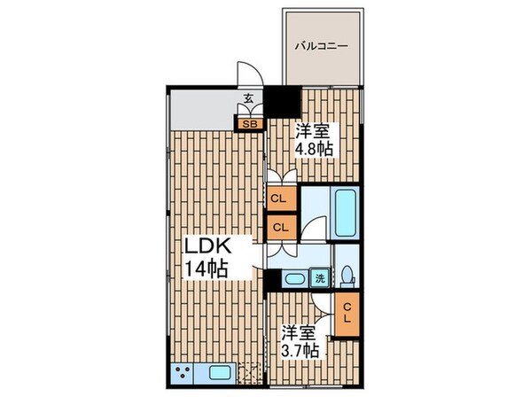 GranDuo大森山王2の物件間取画像